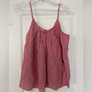 Loft Rose Pink Spaghetti Strap Lined‎ Tank Size Small